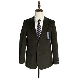 Nautica Sport Coat Men's 38 Regular Corduroy Modern Fit Stretch Dark Olive NEW